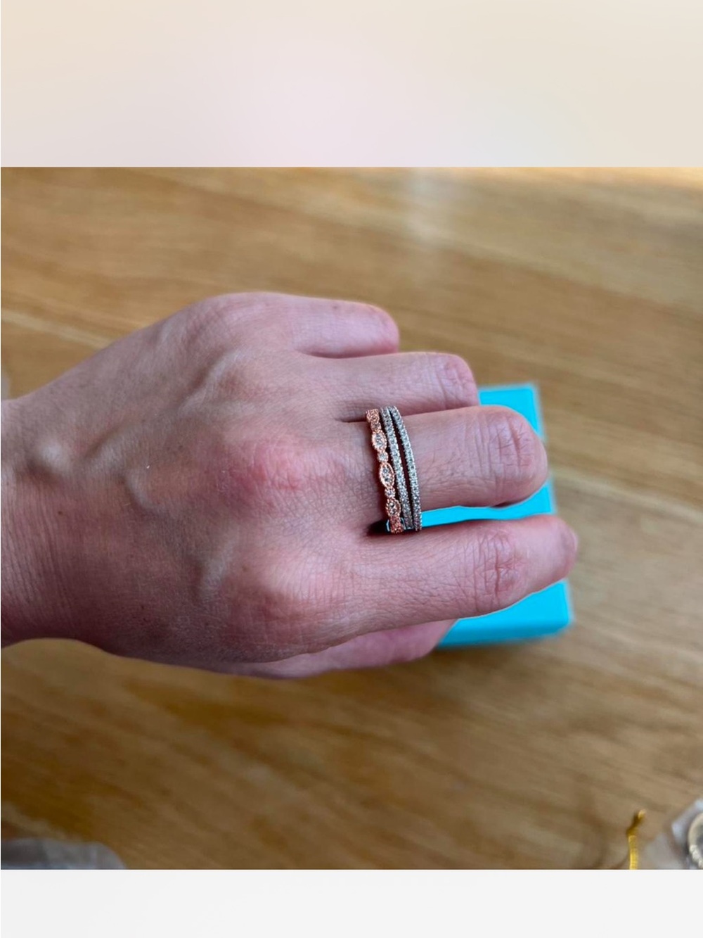 Boutique 9 Rose Gold and Silver Stacking Rings